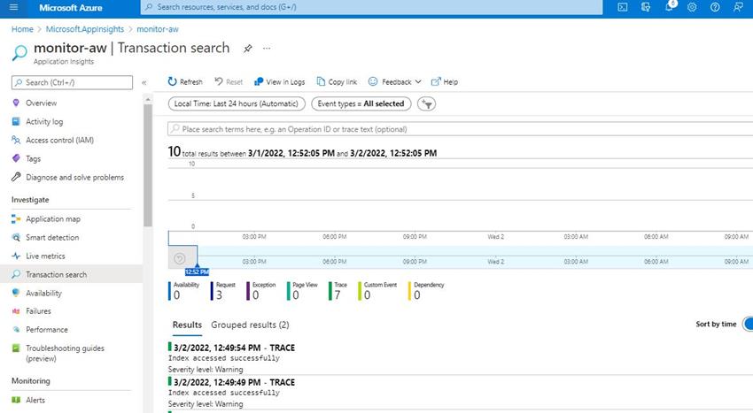 Monitor Logs and Analytics in Azure Monitor